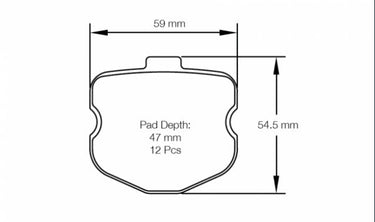 Pagid Racing Brake Pads No. 8240 Front - Discovery Parts
